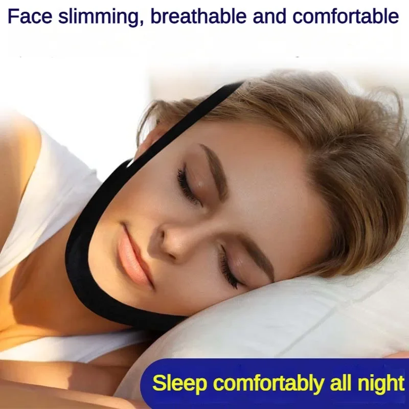 1pc Anti Snore Stop Snoring Chin Strap Belt Anti Apnea Jaw Solution Support Woman Man Health Sleeping Personal Health Care Tools