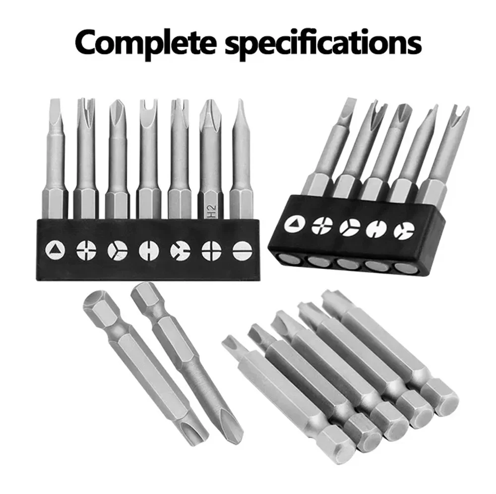 5/7Pcs Special-shaped Screwdriver Set 50mm U Shaped Y Type Triangle Inner Plum Type Cross Three Points Screwdriver Bit Tools