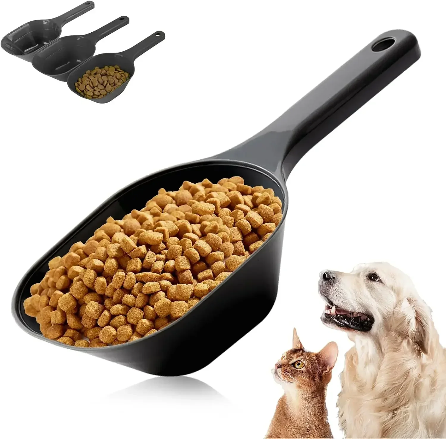 3 PACK Dog Food Scoop 1 Cup Capacity Pet Food Scoop With Measuring Lines For Dog Puppy and Cat