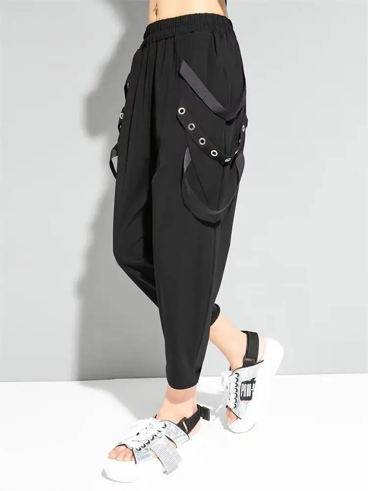 

Ladies Harlan Pants Turnip Pants Spring And Autumn New Dark Hip Hop Street Band Casual Loose Large Size Nine Pants