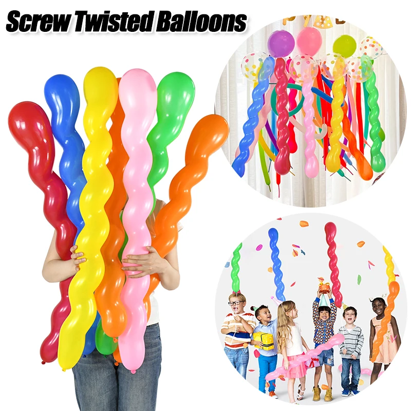 

20/50Pcs Screw Twisted Latex Balloons Large Spiral Long Balloon For Wedding Birthday Party Home Decoration Kids Inflatable Toys