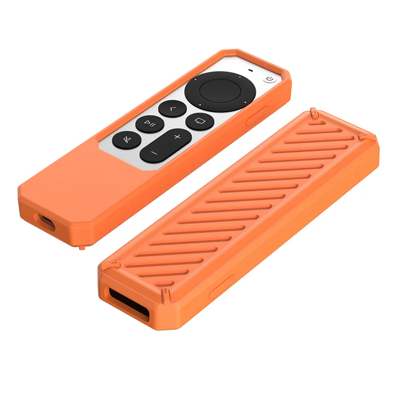 

Silicone Remote Protective Case for Apple-TV 4K Remote 2021 Anti-Slip Shockproof Soft Case Remote Control Case,Orange