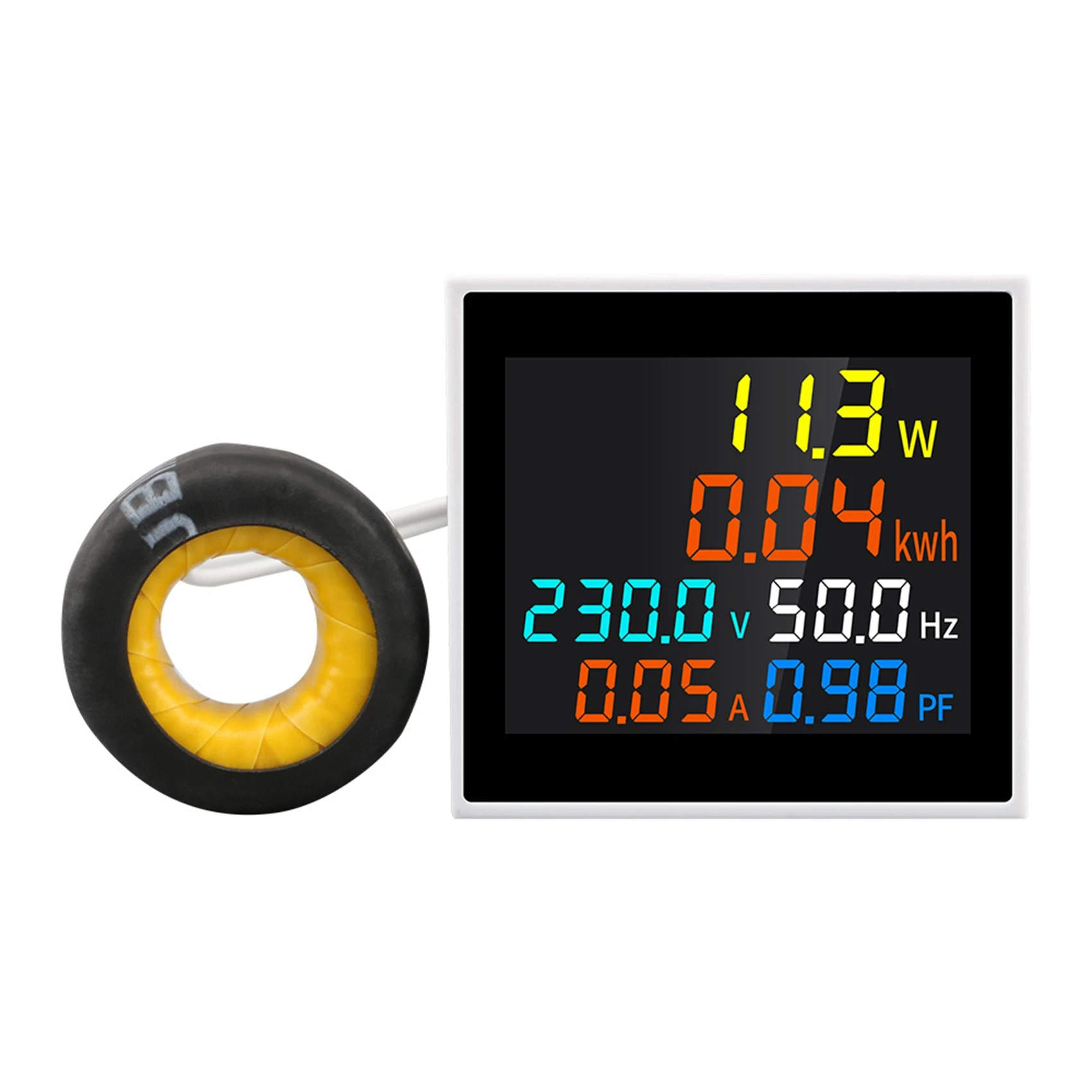 

SINOTIMER AC 50-450V 50/60Hz 6IN1 Square Voltmeter Ammeter Ampere Current Hertz Frequency Energy Meter(AC50-300V)