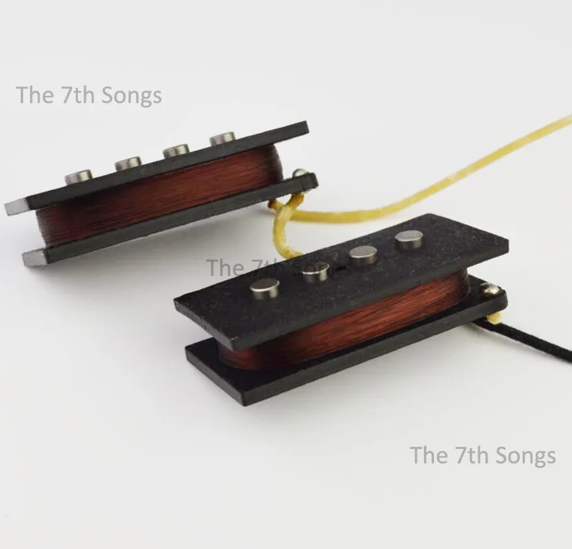 Alnico 5 10.8K Plain Enamel Precision P B Bass Pickup Black Baseplate Vintage Single Coil 4 Strings for Electric Bass Guitar