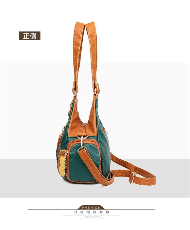 Original Designer Marke Tasche Neue Leder Kollision Farbe Schulter Kreuz Körper Große Kapazität Freizeit Taschen für Frauen – Detail 20