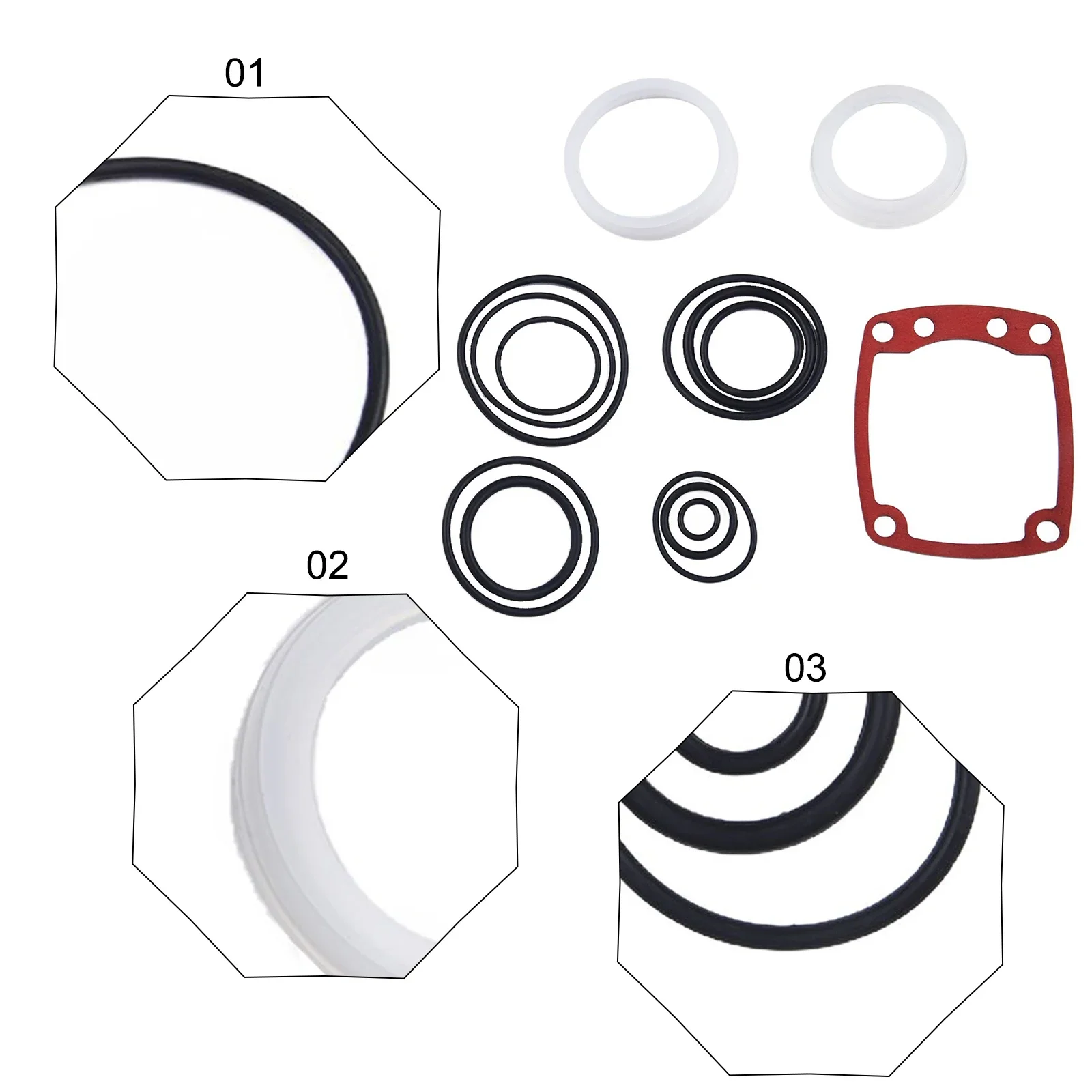 Accessories O Ring Kit Rubber 402707 402725 403700 Air Tools O Ring Kit And Cylinder Seal Exquisite High Quality
