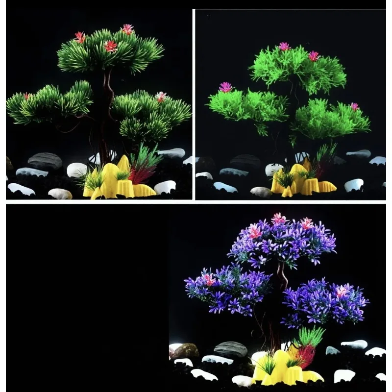 

10 шт. Искусственные 3D-растения для аквариума: прочные, модные, пластиковые, имитирующие сосны, для ландшафтного дизайна, для дома