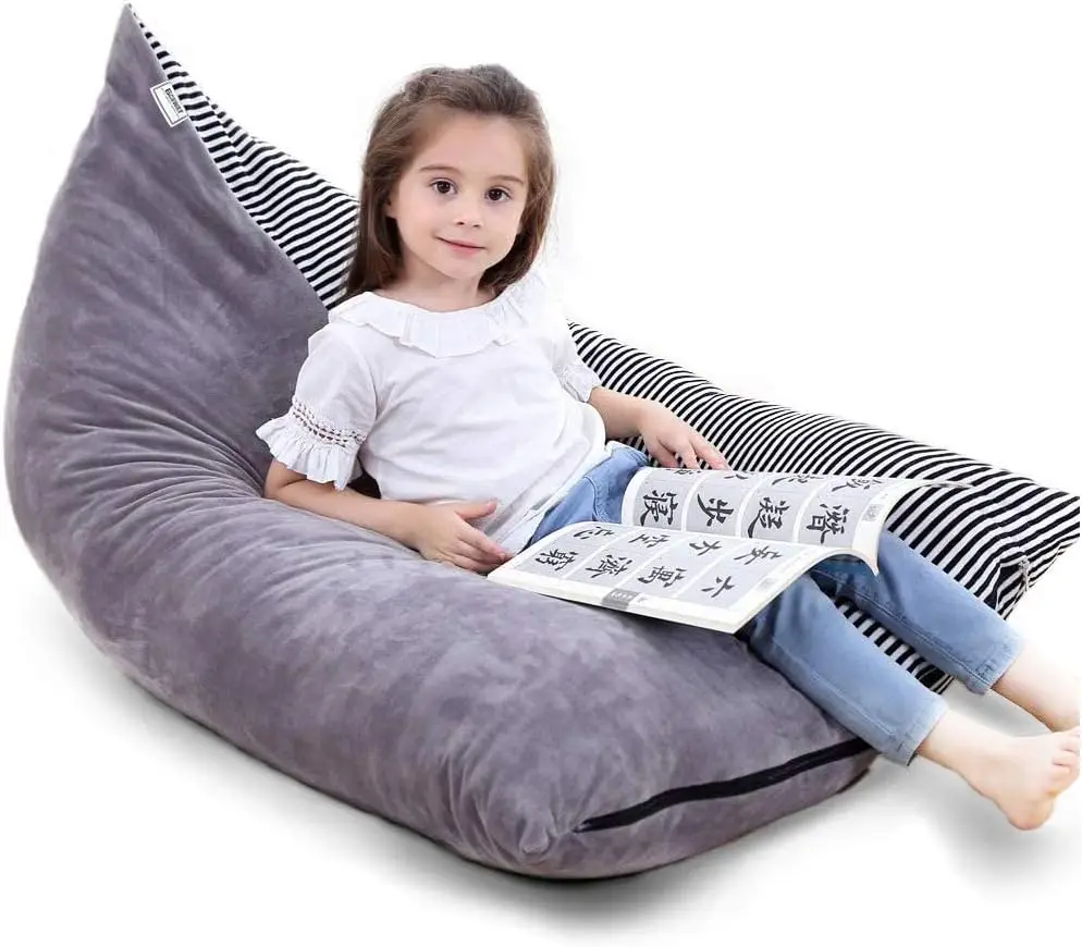 

Extra Large Beanbag Cover Doubles as Plush Toy Storage Soft Velvet for Kids and Adults