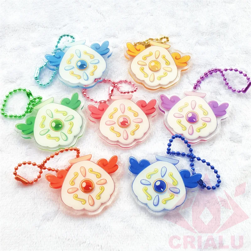 Mermaid Melody Pichi Pichi Pitch Lucia Nanami Rina Toin Hanon Hosho Cosplay Shell Keychains Transformer 2-sided Lolita