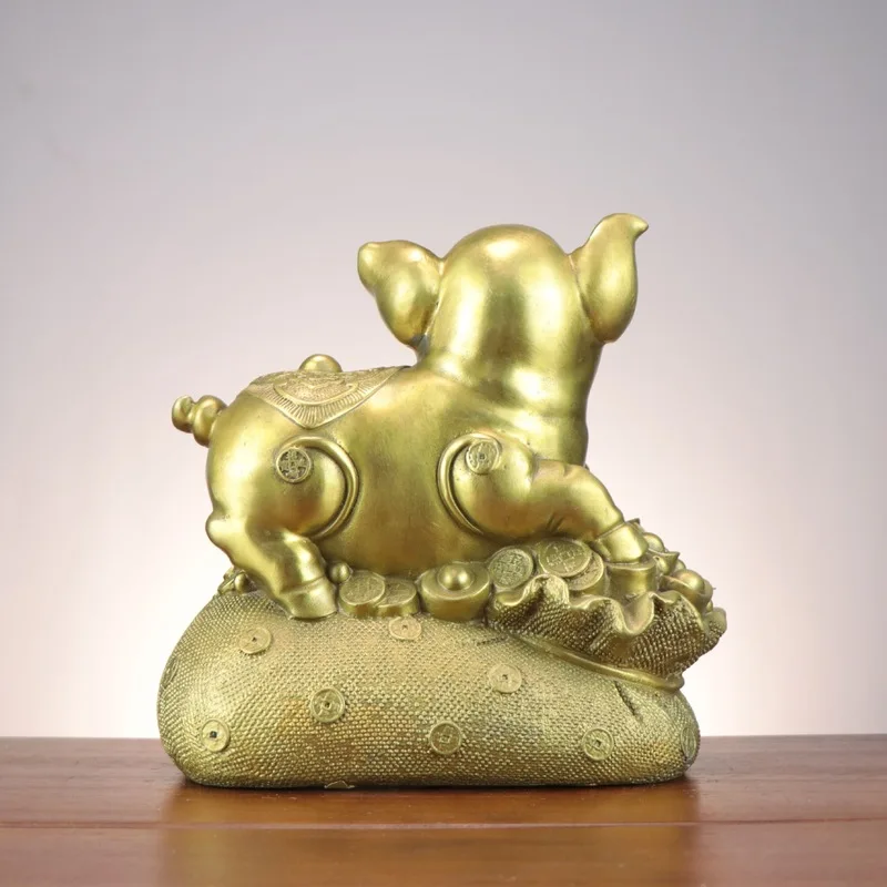 , Money Bag , Ingot , Zodiac , Home And Shop Decorative Copper Pig Ornament