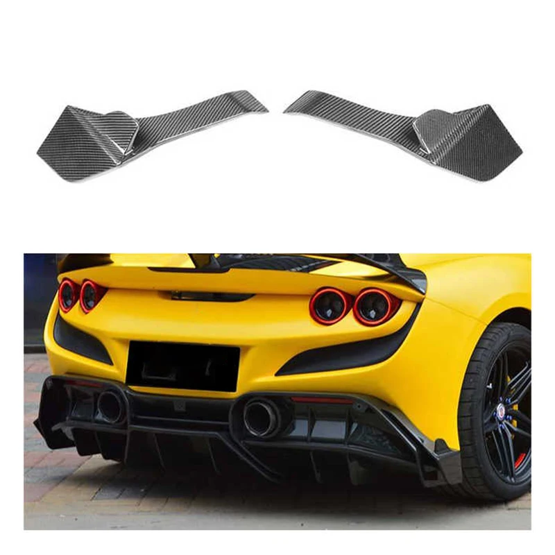 

F8 Dry Carbon Fiber Body Kit Side Skirts Door Extension Lip Spoiler for Ferrari F8 Tributo Spider