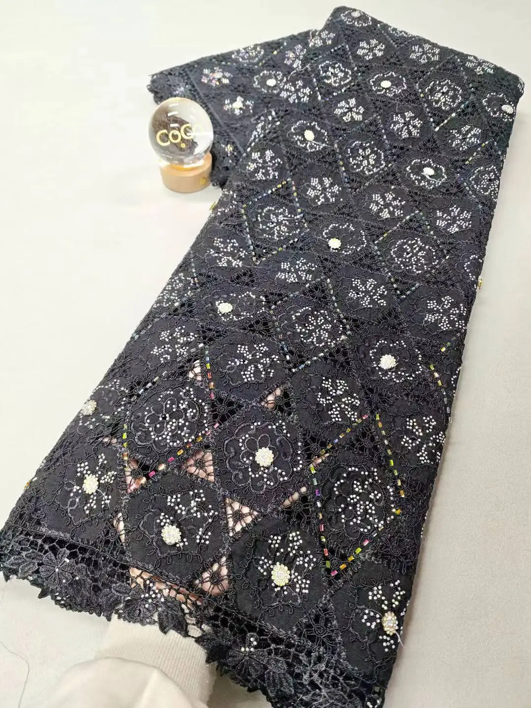 

Latest 2025 African Lace Fabric High Quality,Cotton Fabric Per Meter,Embroidery,Linen,Party Dresses,Tulle,Rhinestone,5 Yards
