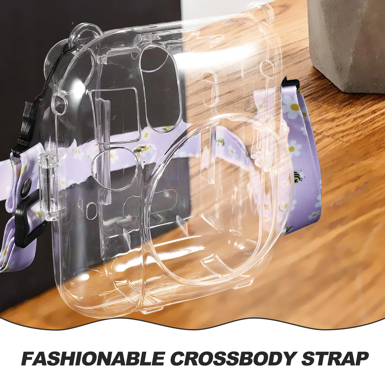 حقيبة واقية للكاميرا الفورية مقاومة للخدش وحزام كتف كروس متوافقة مع حقيبة حمل كاميرا Mini12