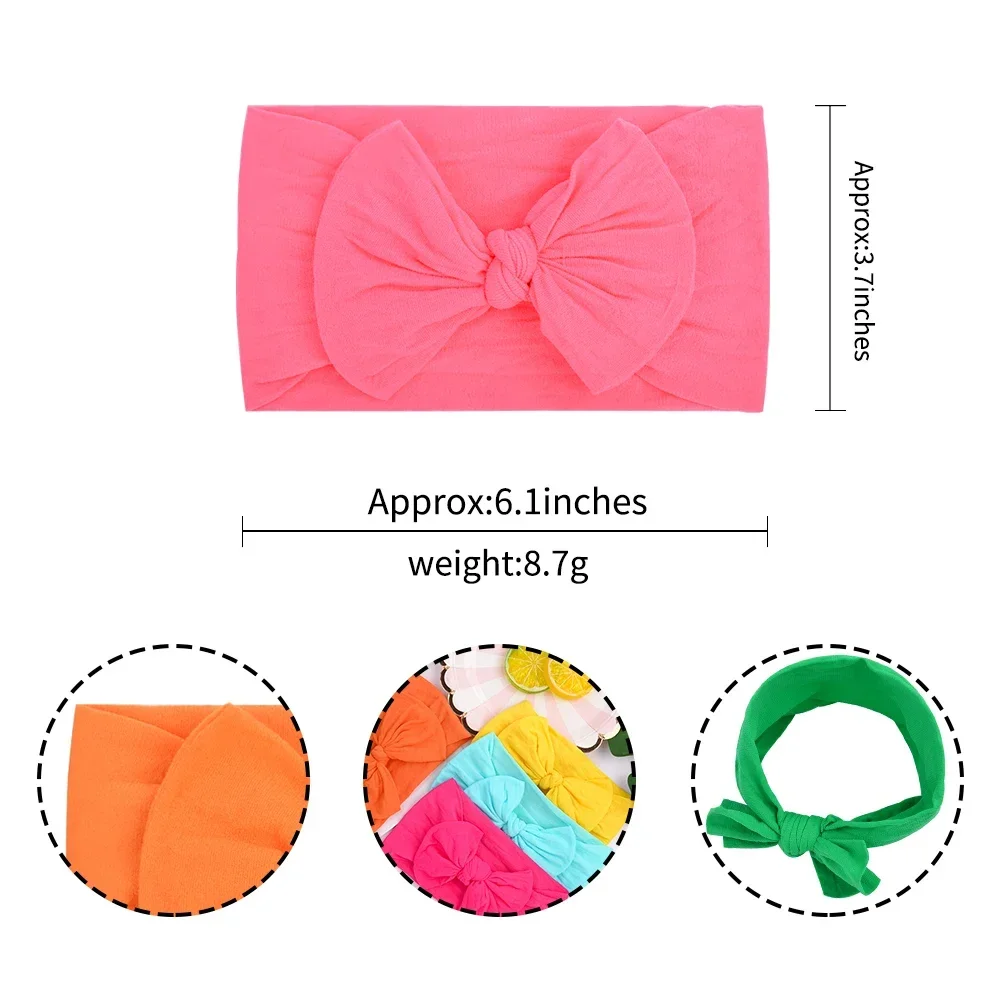 1 piece Soft Baby Headband Elastic Knot Turban Nylon Headbands for Girls Head Wrap Newborn Bow Hairband Toddler Hair Accessories