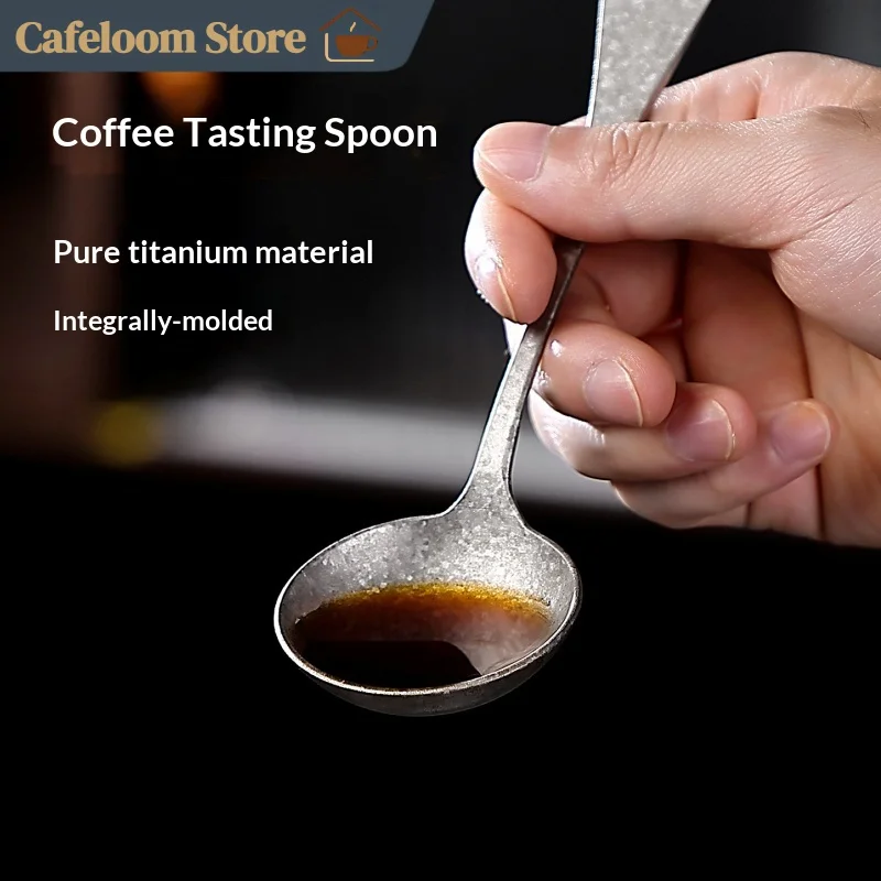 Bincoo Premium Pure Titanium Coffee Measuring Scoops Standard Barista Tasting Spoon For Coffee Evaluation & Cupping Test
