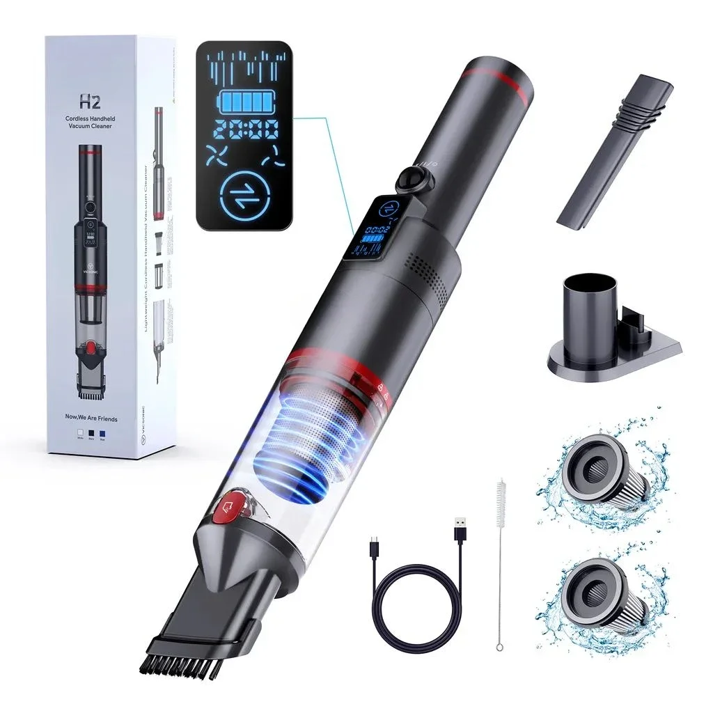 VICSONIC H2 100W Portable Mini Vacuum Cleaner Wireless Handheld for Interior Car Cleaning ABS Material