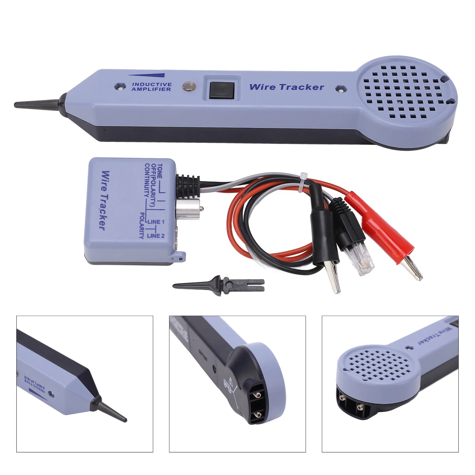 Tone Tracing Tester Network Cable Tracing Tester Kit Audio Adjustable Induction Amplifier Cable Toner Detector