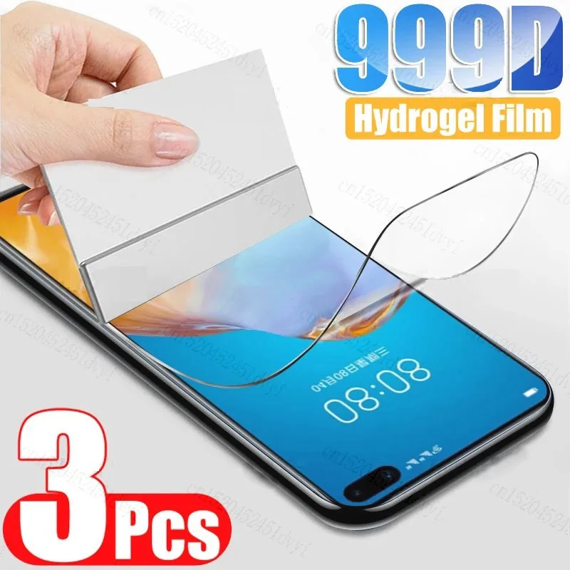 

Гидрогелевая пленка для Huawei P30 Pro P50 P60 P40 Mate 50 40 20 Pro Nova 11 10 9 Honor 90 70 Pro 50 80, Защитная пленка для экрана, 3 шт.
