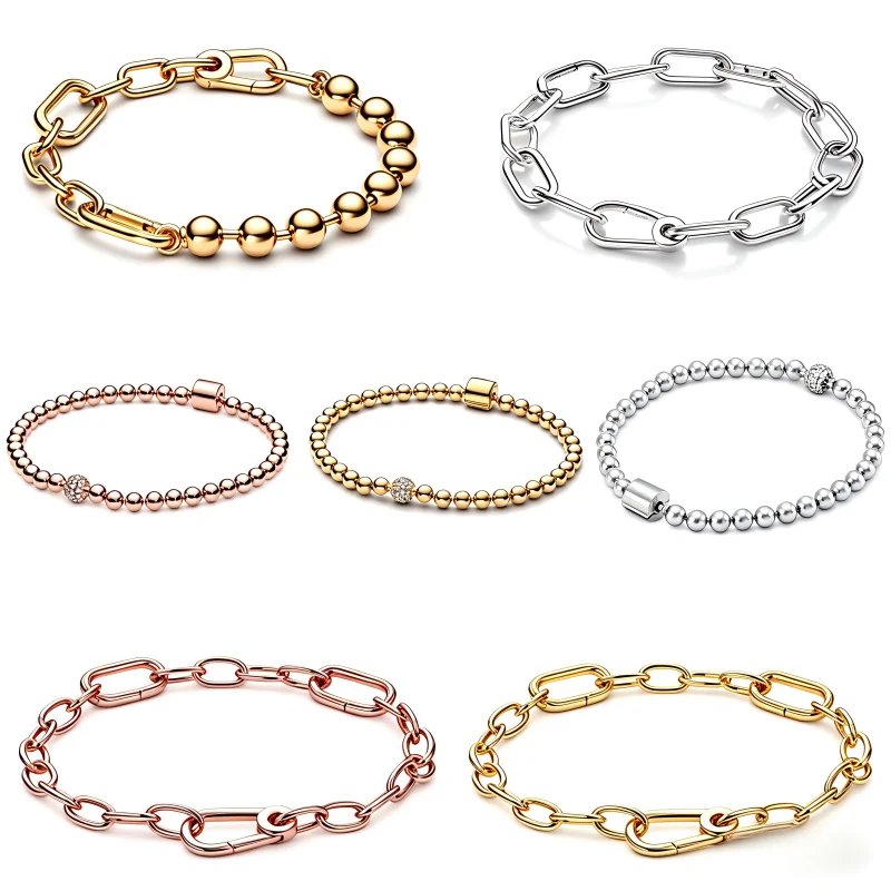 

Hot Sale 925 Silver Original Me Bracelet Fit Me Charm Beads Fashion Trinkets Beads For Women Femme Bracelet DIY Jewelry