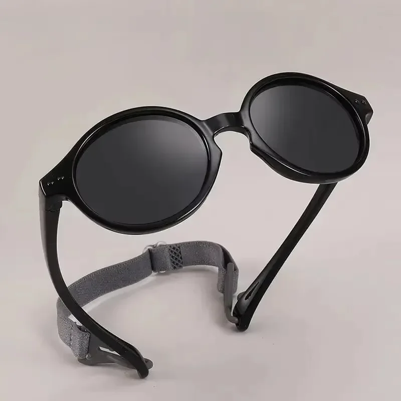 Lunettes de soleil polarisées pour bébé avec sangle, Protection UV400, lunettes de soleil pour nourrissons et tout-petits de 0 à 24 mois