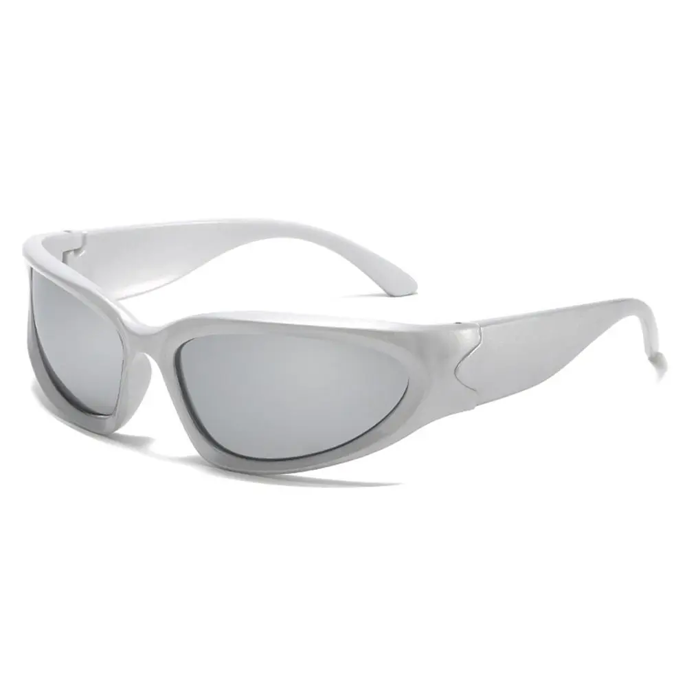 Trendy Y2K Cycling Sunglasses Millennium UV Protection Sports Shades Outdoor Street Shooting Eyewear for Women & Men