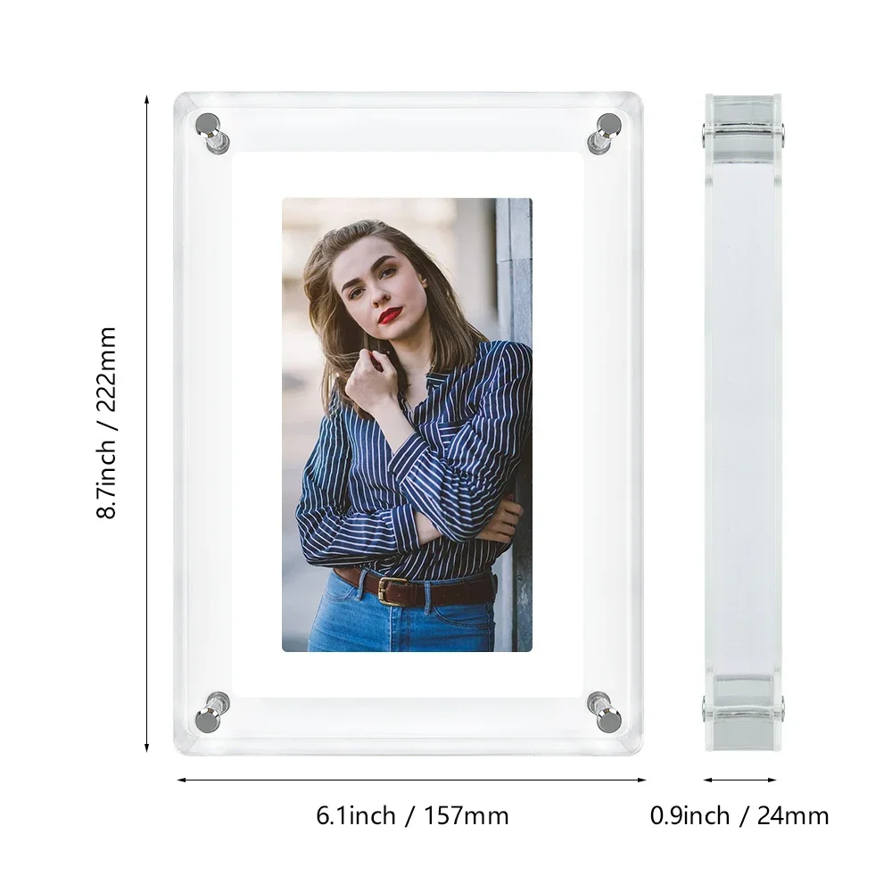 New  5 Inch Crystal Advertising Player Transparent Acrylic Digital Photo Frame