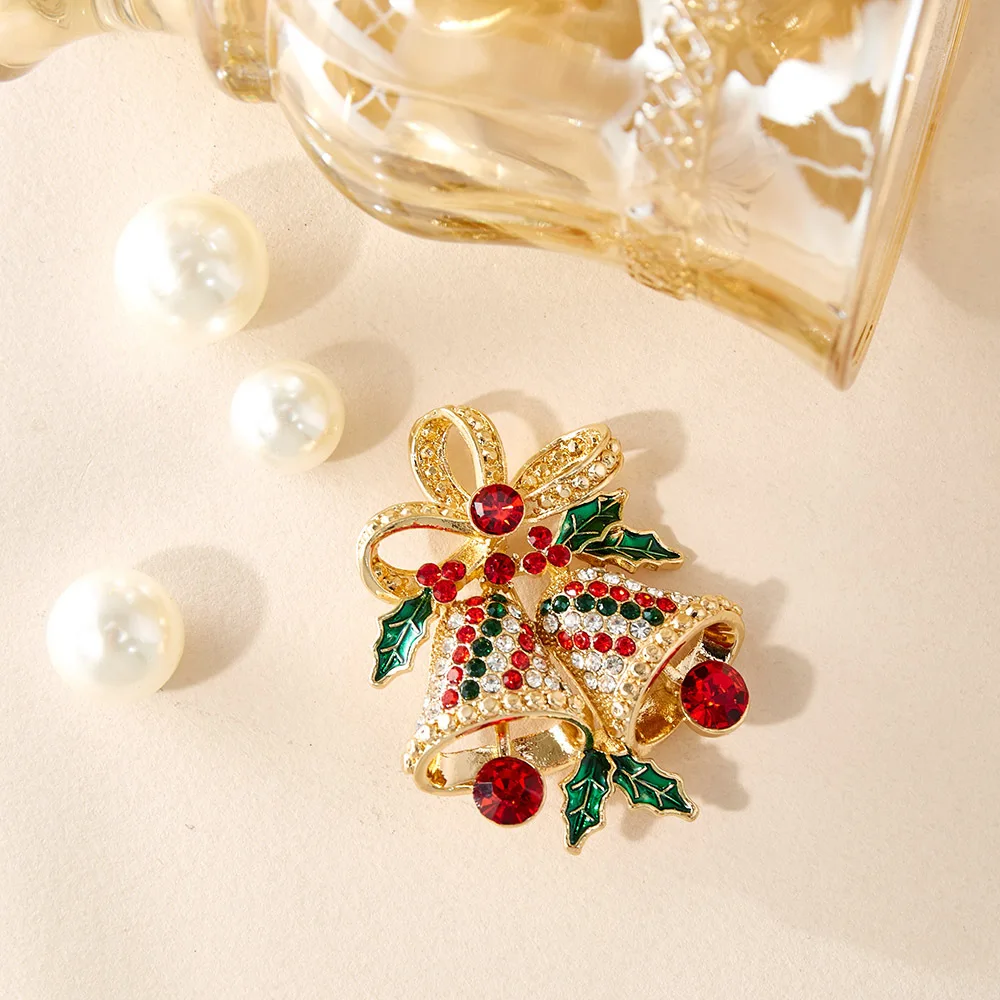 クリスマスエルクブローチ レディースファッションデコレーション カラーニードル チェストフラワー 衣類アクセサリー