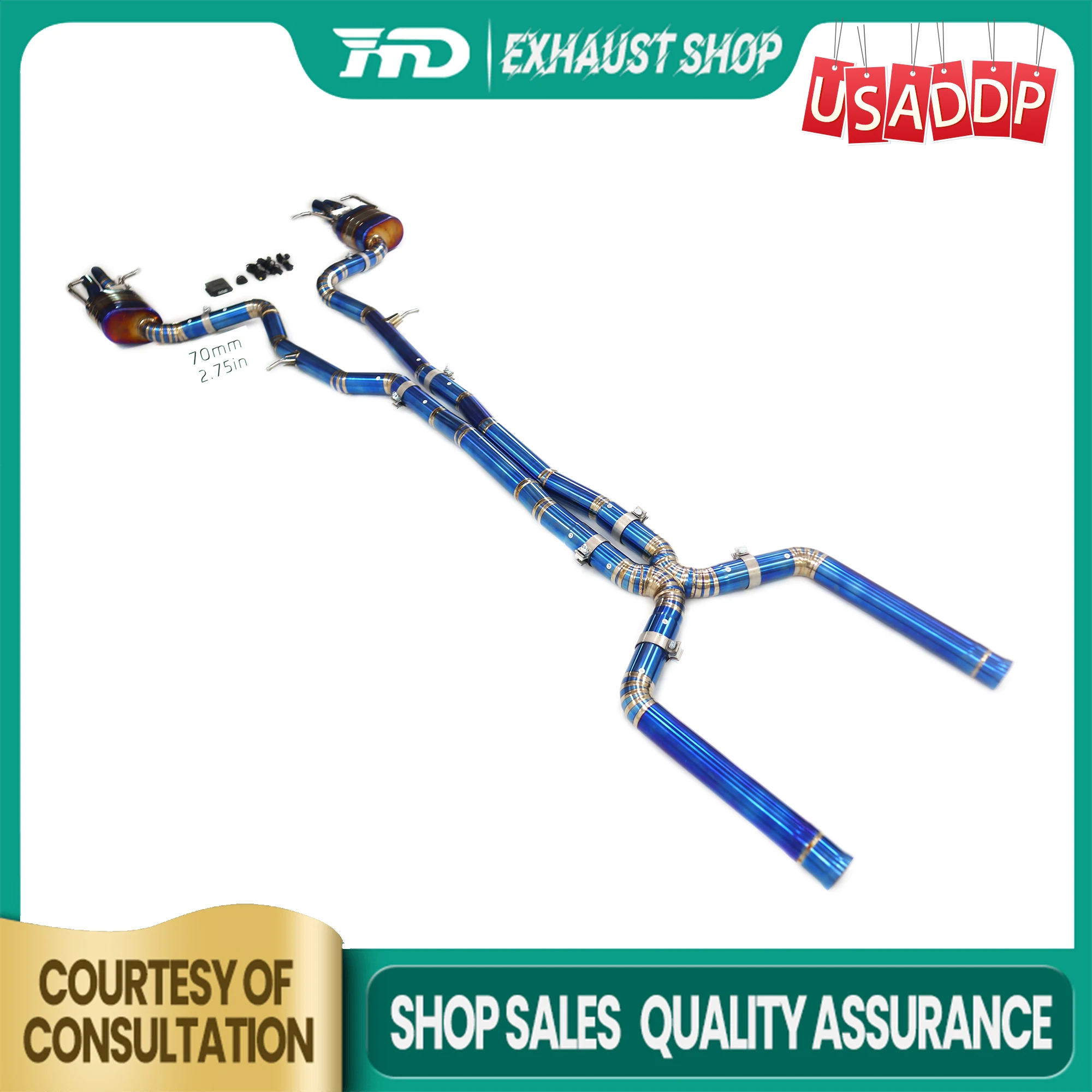 

HMD Exhaust system for Mercedes Benz E63 W213 High sensitivity OEM Valve High precision Muffler Ti Catback remote control