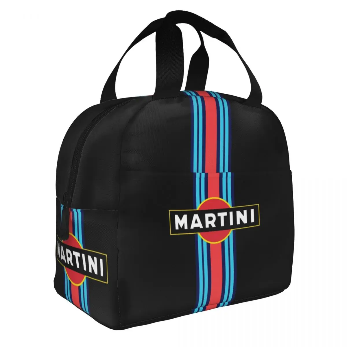 Insulated M-Martini Racing Lunch Bag Leakproof Cartoon Lunch Container Cooler Bag Tote Lunch Box Work Picnic Food Bag