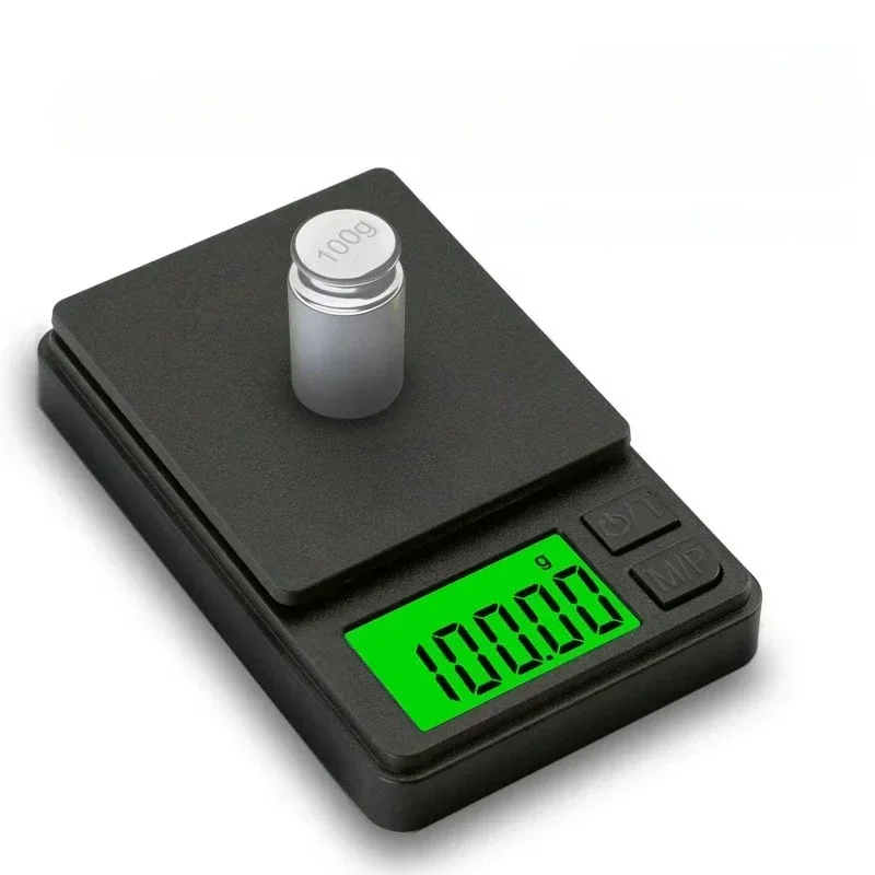 Präzisions-Taschenwaage 1000 g x 0,01 g – digitale Gramm-, Lebensmittel-, Schmuck-, Unzen-/Getreidewaage mit hintergrundbeleuchtetem LCD – Miniwaage für Reisen