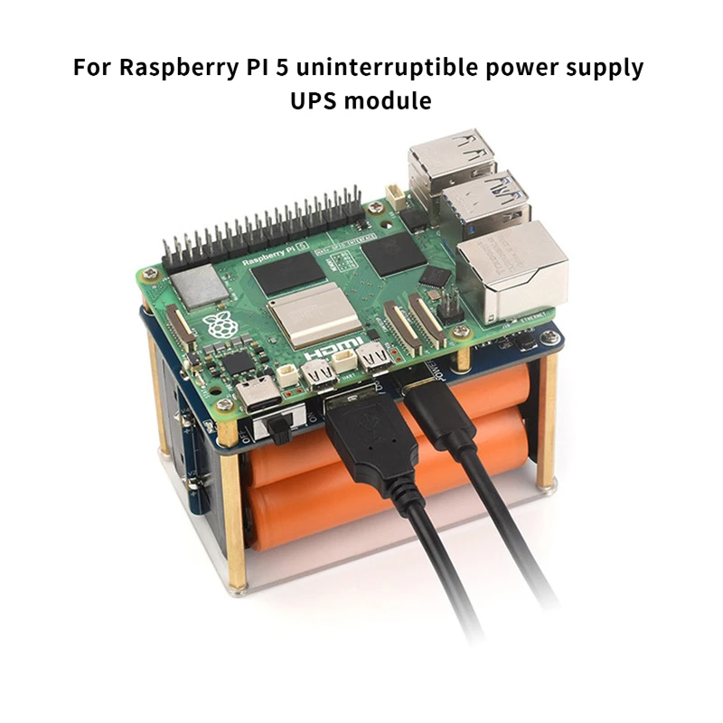 

Модуль ИБП Raspberry Pi 5 с батареей 21700, плата расширения источника бесперебойного питания с выходом 5 В/6 А