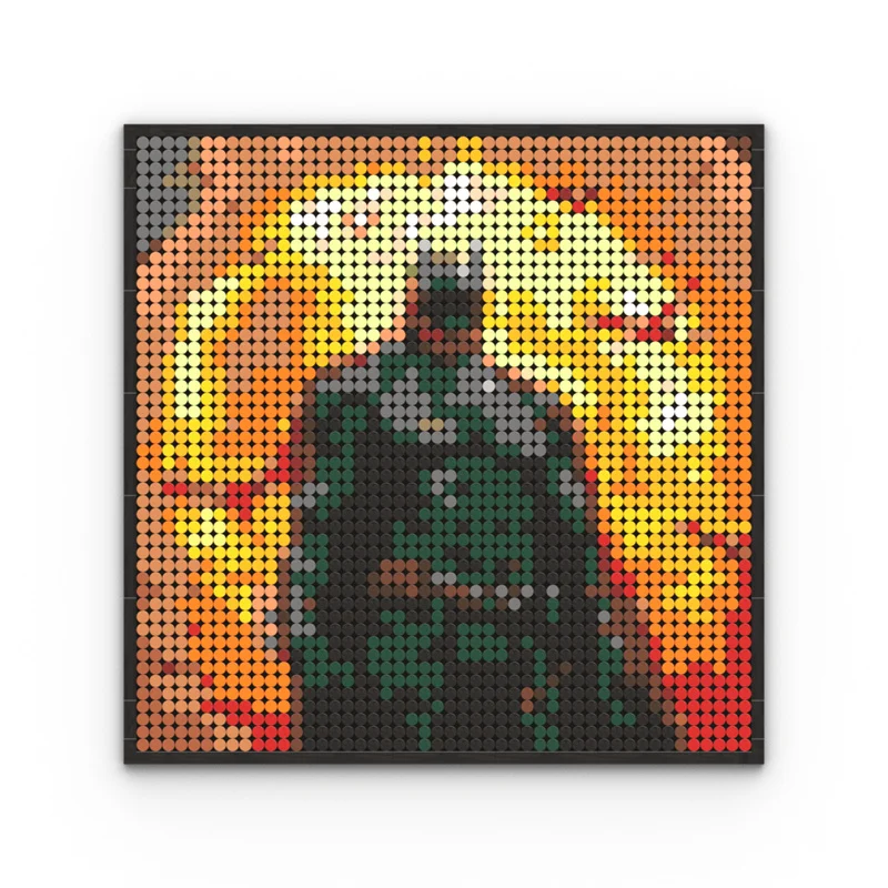 Famous movie character Building Blocks Brick MOC Pixel Art Decoration Painting DIY Home Decorative Assembly Toy Gifts