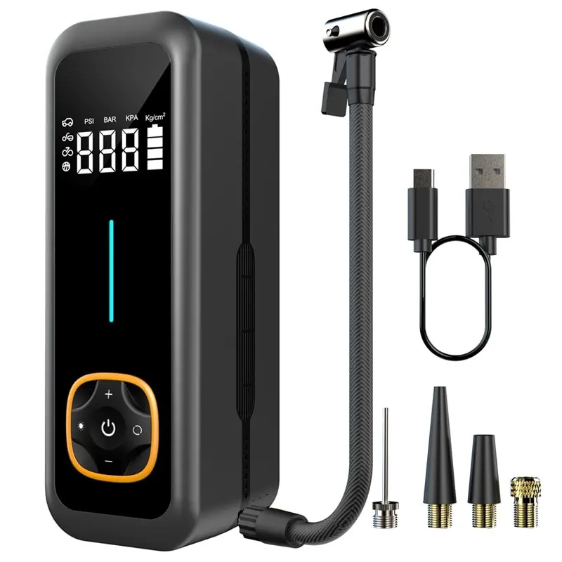 A64P-Digital Display Car Air Pump Portable Tire Inflator, Compact High-Pressure Mini Air Compressor For Car Motorcycle