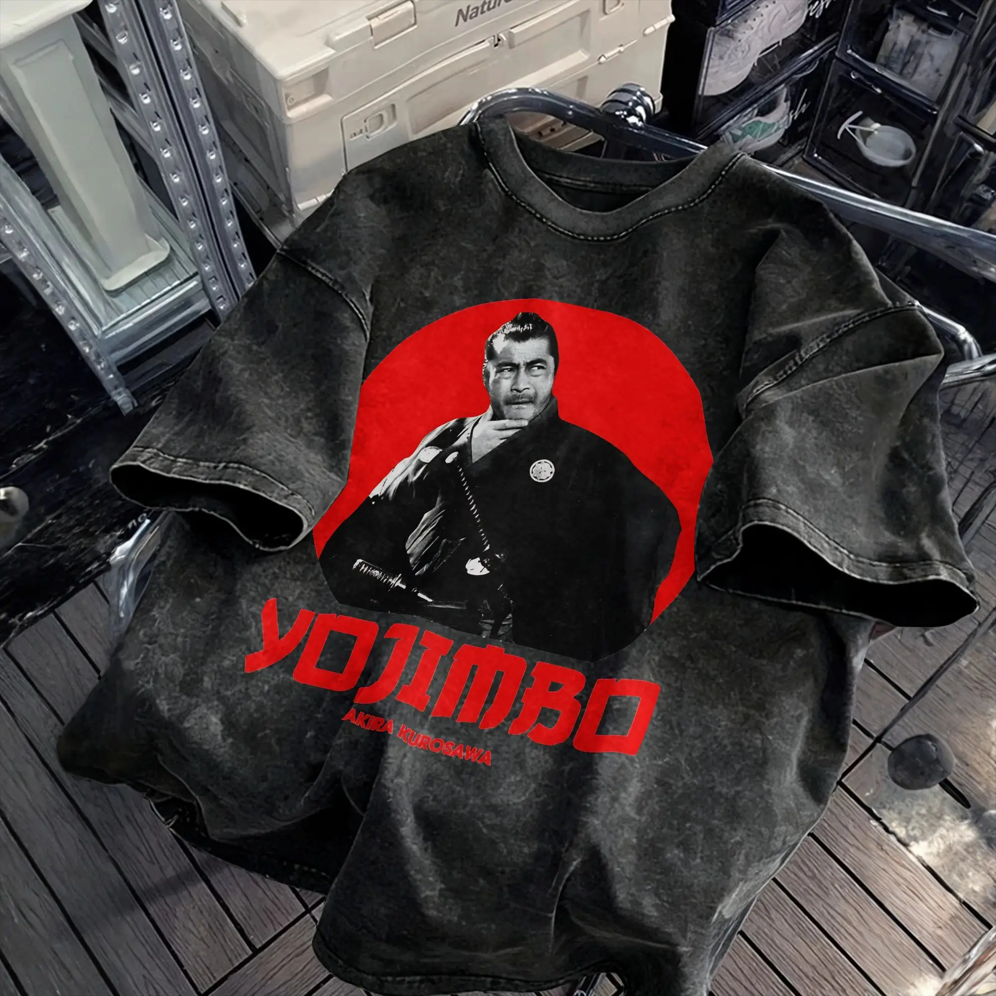 Men Akira Kurosawa Yojimbo Samurai Film T-Shirts  Tees Summer Classic Short Sleeve T Shirt O-Neck Hip Hop Loose Tee Shirt