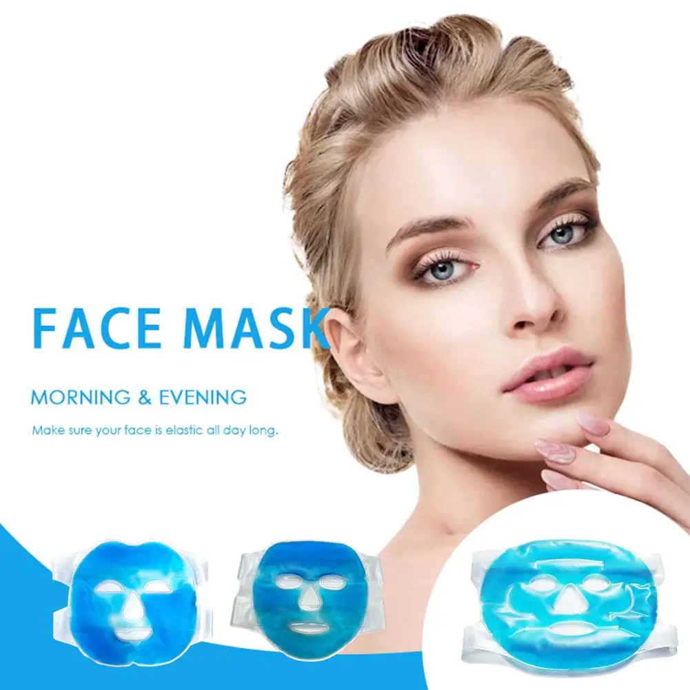 Maschera per il viso in Gel freddo Beauty Ice Compress strumento antirughe cura del raffreddamento maschera per il gonfiore della pelle rilassamento del viso SPA per il viso Q1K6