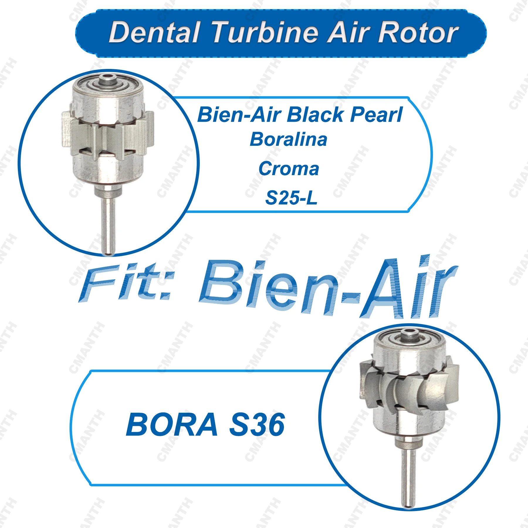 

Dental Cartridge Air Rotor Turbine Rotors Fit Bien-Air Bora Black Pearl High Speed Handpiece Dentistry Instrument Accessories