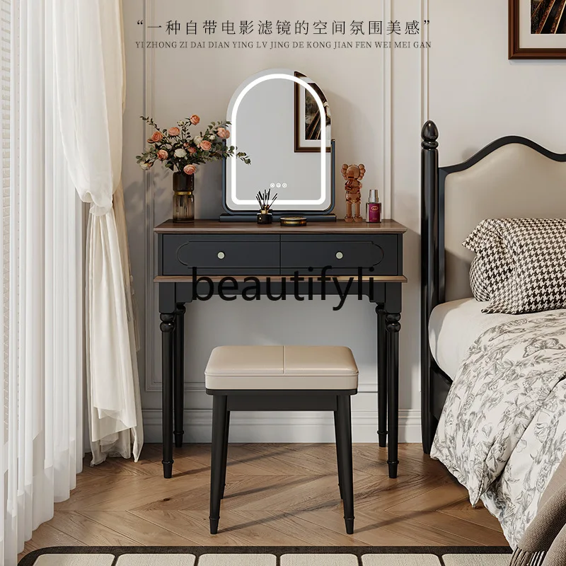

Medieval dressing table Small bedside bedroom dressing table American mini dressing table