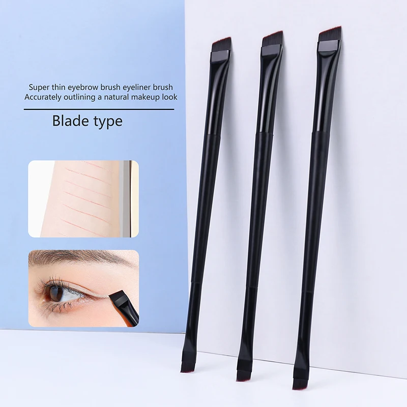 1PC Two-in-one Brow Contour Brush Eyebrow Eyeliner Brush Professional Small Angled Eyebrow Brush Eye Brow Liner Brush