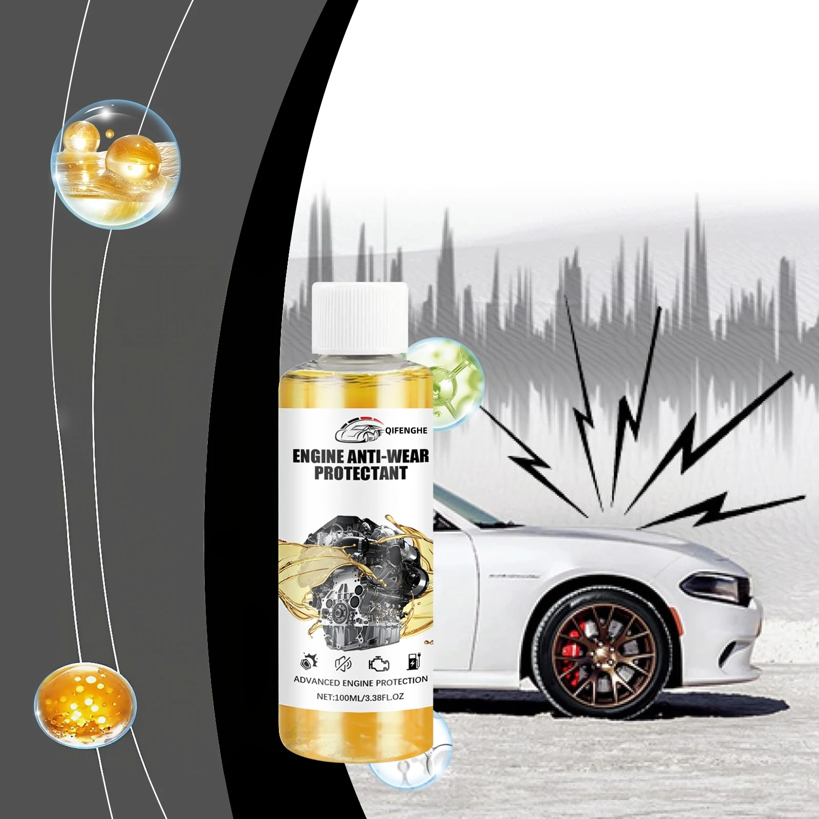 Engine Anti-Wear Protectant Reduce Engine Friction Noise Form Lubricating Film Protect Auto Engine Components