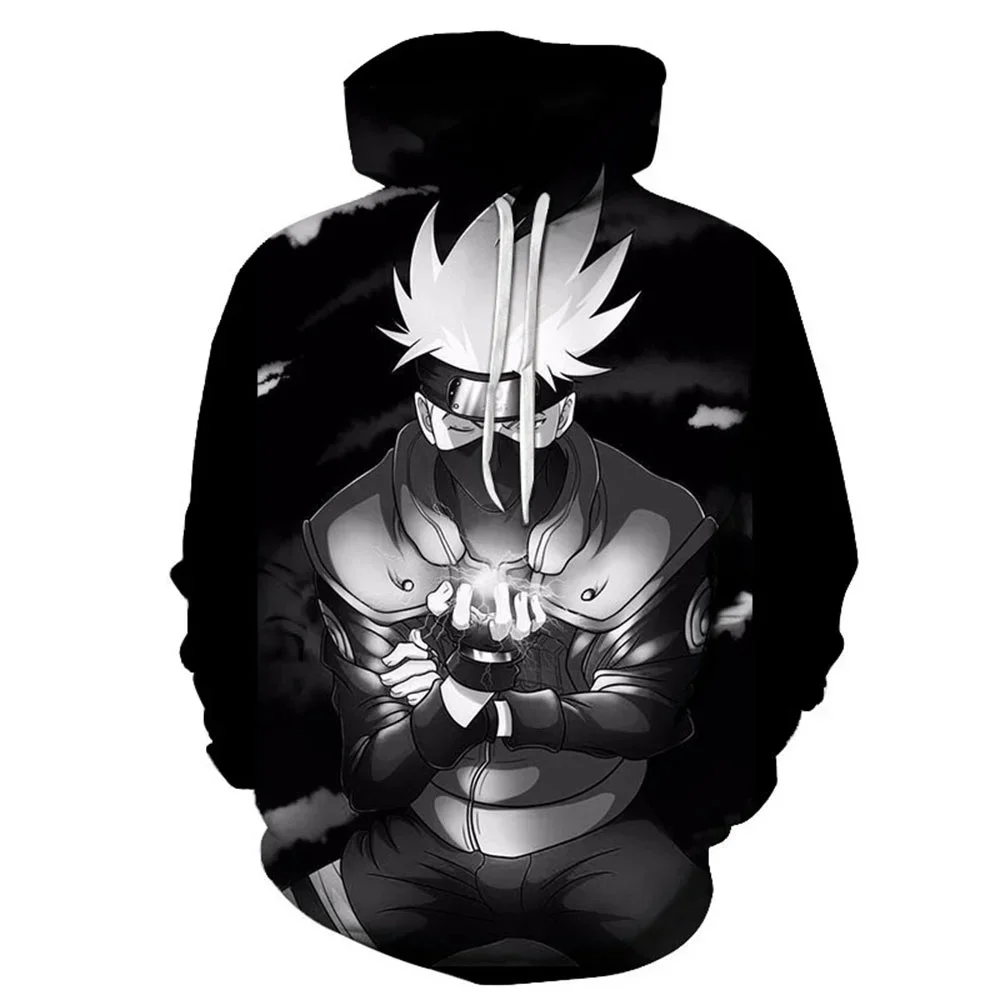 Anime Naruto Hooded Sweatshirts Men pullovers Hatake Kakashi 3D Hoodies Streetwear Unisex ﻿