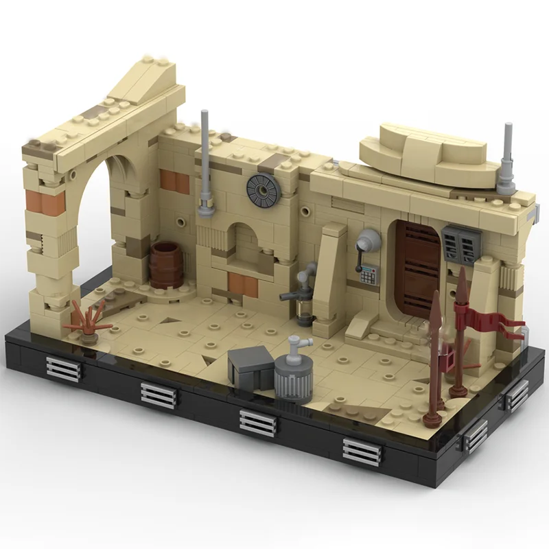 Estrela filme moc tijolos de construção famosa rua tatooine modelo tecnologia blocos modulares presentes brinquedos natal diy conjuntos montagem
