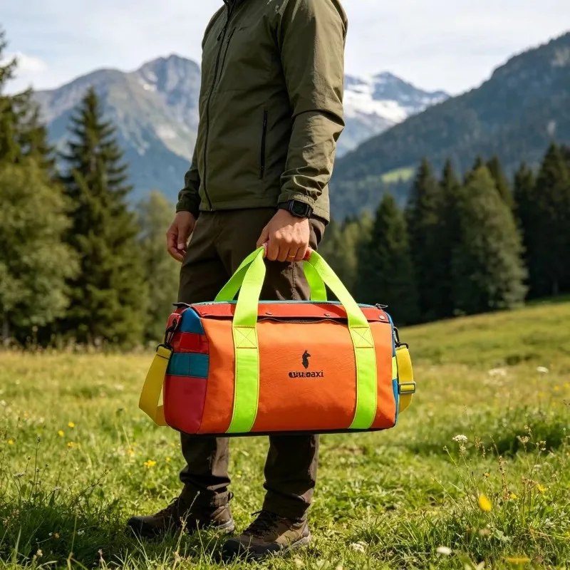 

35L Multi-use Outdoor Backpack with Three Styles, Multi-color Patchwork, Can Be Carried by Hand or on One Shoulder, Travel Bag