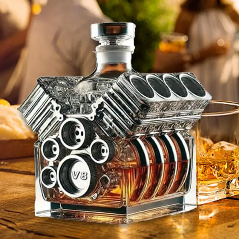 

V8 wine bottle hiskey Decanter V8 Engines Shape Alcohol Decanter wine dispenser table Wine decoration Bar Accessories