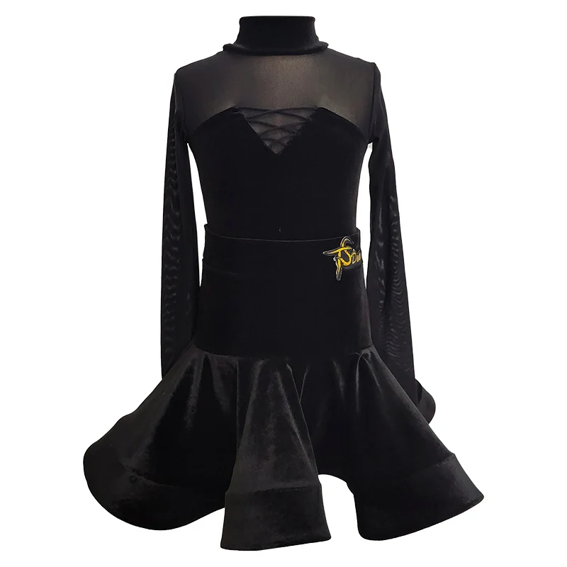 라틴 스커트 볼 댄스 경연 대회 드레스 무대 의상 댄스웨어 복장 저녁 소녀 라인 파티 댄스 파티 스포츠 의류 맞춤형