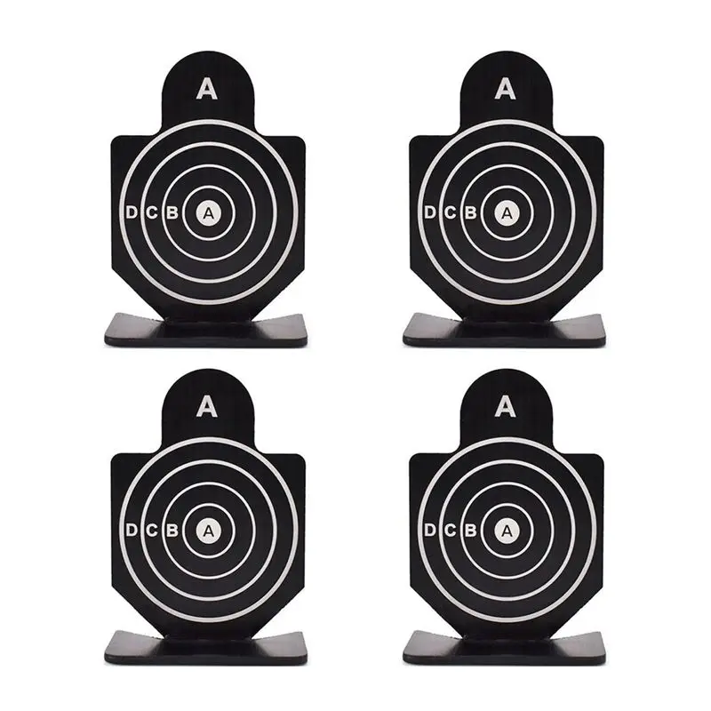 

-[Cilae-17R] 4Pcs IPSC Competitive Sports Mini Alloy Human Shape Targets Easy Install Easy To Use