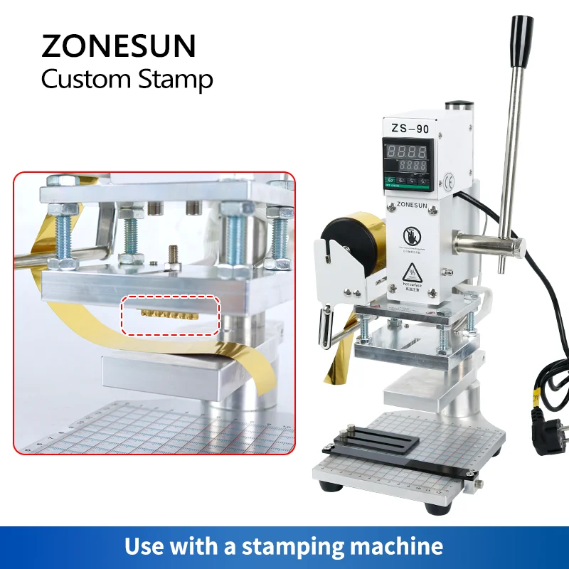Zonesun 20mm Custom Logo Leather Stamp Hot Brass Branding Personalized Stamping Mold