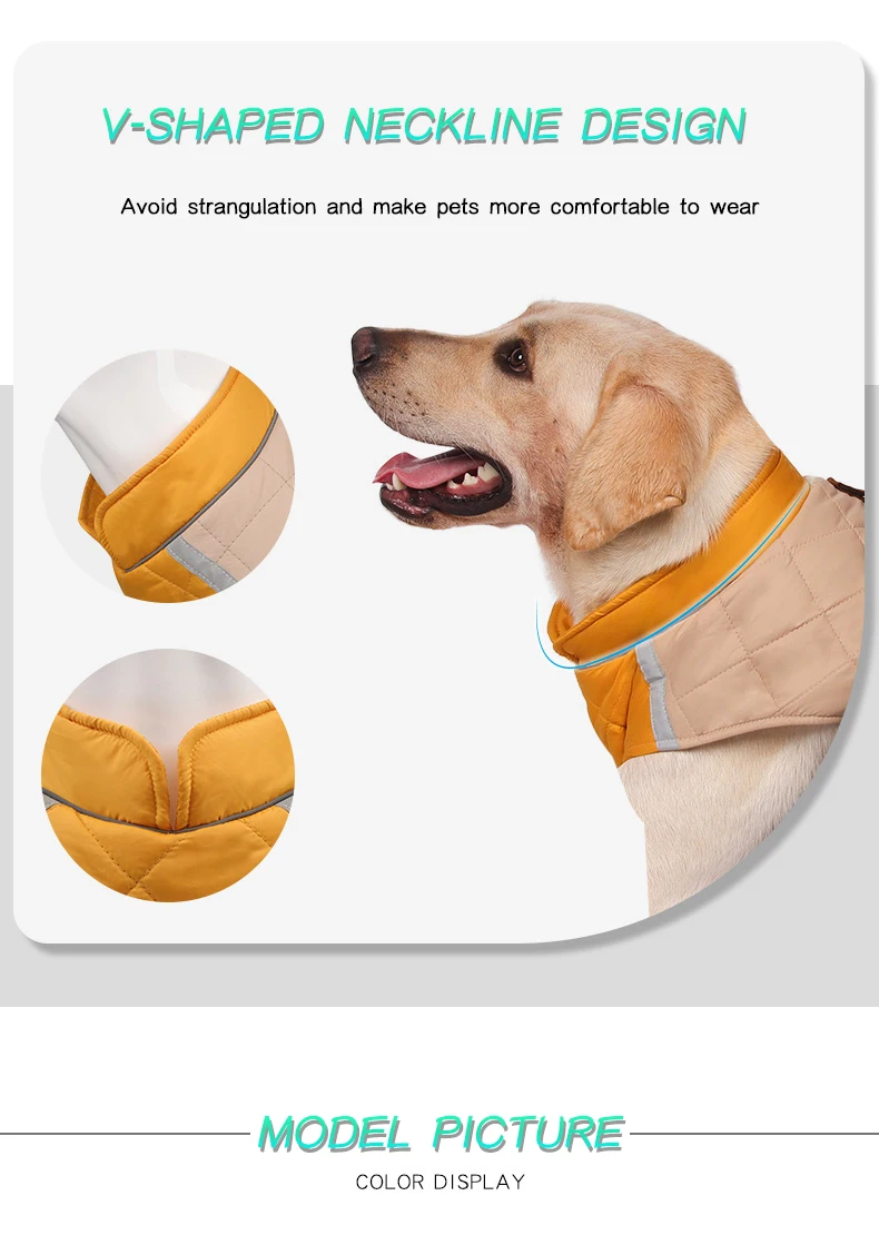 Winter Hund Kleidung Wasserdichte Hund Weste Jacke Für Kleine Große Hunde Warme Haustier Hunde Mantel Gepolsterte Kleidung Französisch Bulldog Outfits – Detail 7