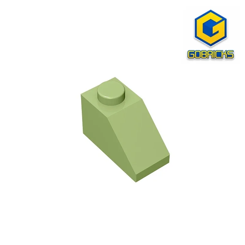 Gobricks 1 шт. MOC Slope 2x1 с нижним штифтом, кирпичи, совместимые с моделью 3040, строительные блоки, детский подарок на день рождения, сборная игрушка