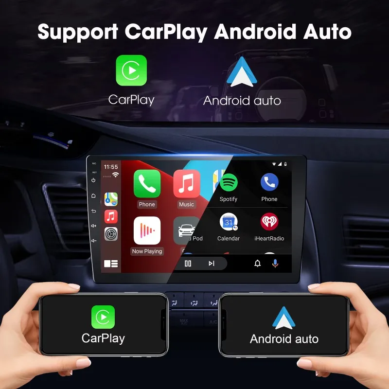9-Inch touchscreen supports split-screen CarPlay for Android Automotive Universal Stereo Android System Multimedia Player