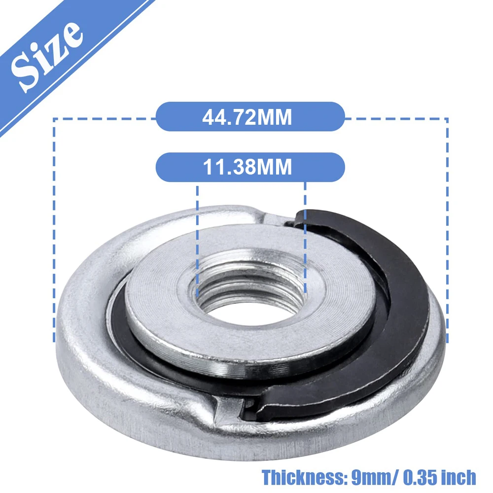 M14 Angle Grinder Quick Release Self-Locking Power Chuck with Flange Nut - Cutting Discs Replacement/Fixing Grinder Pressing Pla